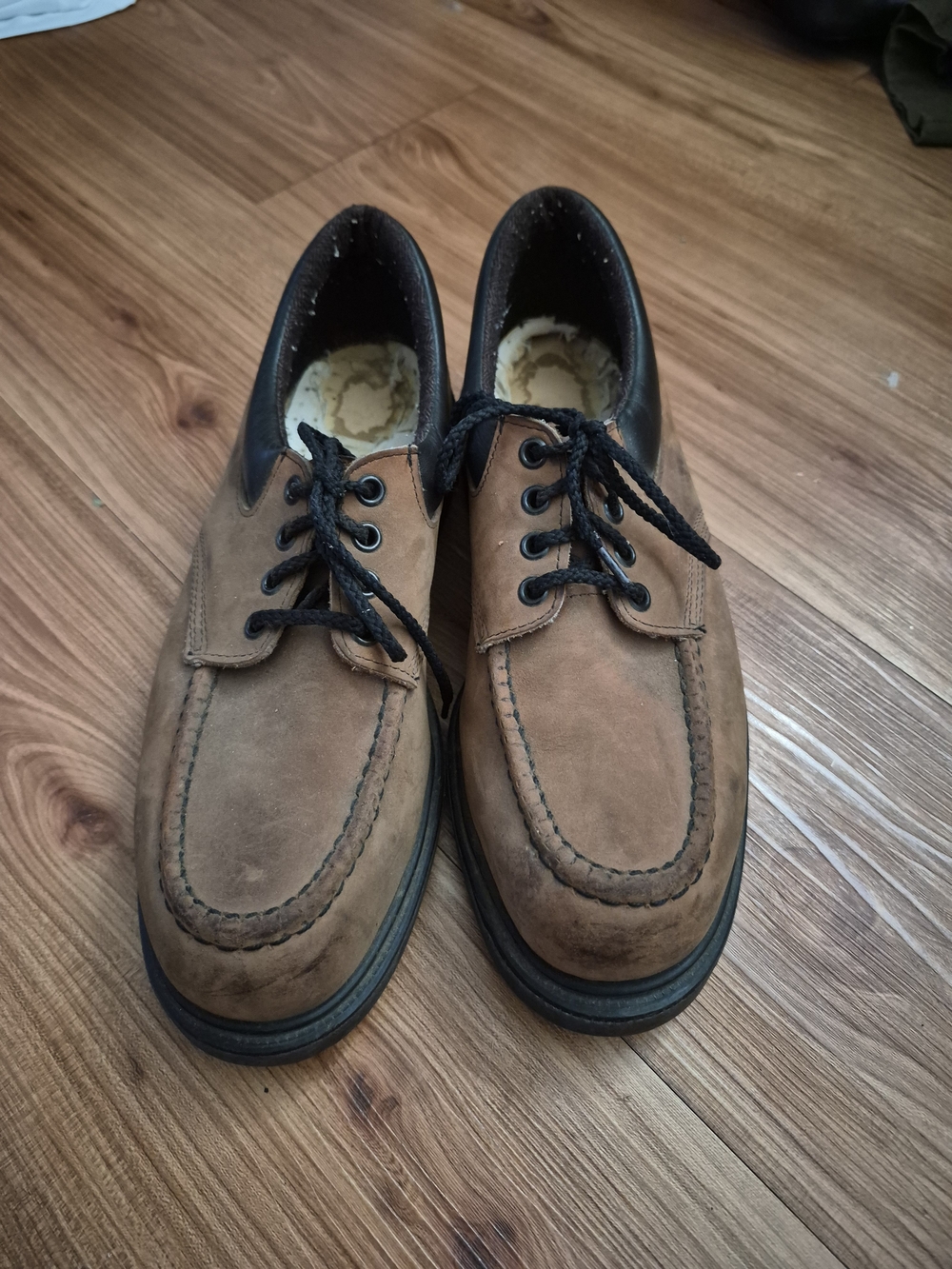 Vintage 90s Red Wing SuperSole Steel Toe Moc Toe Work Shoes USA Size 9